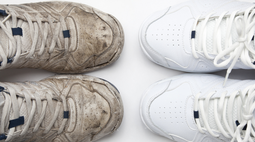 Spor ayakkabıları yıpratmadan yeni gibi temizliyor! Beyaz spor ayakkabı temizliğinin en etkili yolu