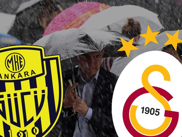 Ankaragücü-Galatasaray maçı öncesi alarm! Galatasaray maçı yağmur nedeniyle ertelenebilir mi? İşte son gelişmeler...