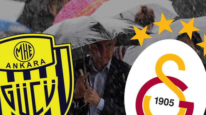 Ankaragücü-Galatasaray maçı öncesi alarm! Galatasaray maçı yağmur nedeniyle ertelenebilir mi? İşte son gelişmeler...