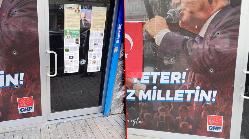 Motorla gelip ateş ettiler: CHP bürosuna gece saatlerinde silahlı saldırı! Kaymakamlıktan da açıklama geldi