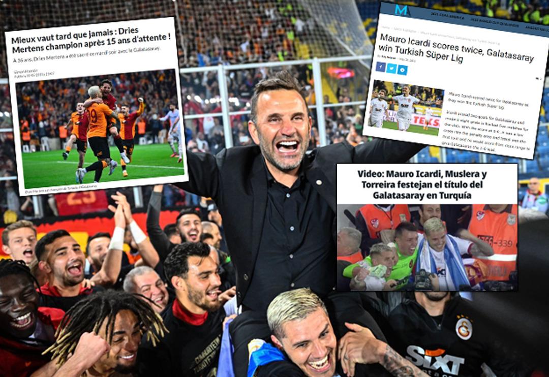 D&uuml;nya Galatasaray'ı konuşuyor... Ankarag&uuml;c&uuml; ma&ccedil;ının ardından manşetler Sarı-Kırmızı! İşte şampiyonluğun yankıları