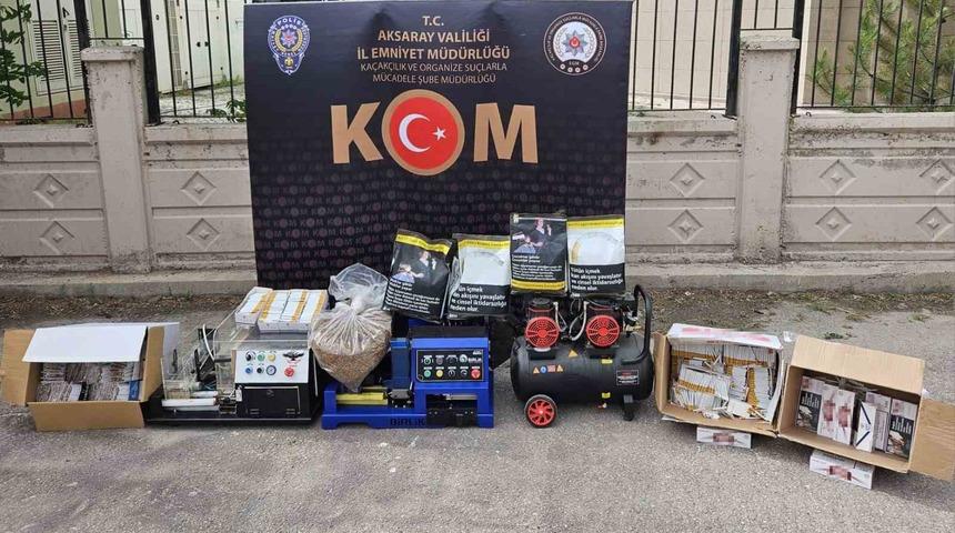 Aksaray polisinden kaçak sigara operasyonu