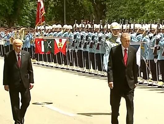 Erdoğan ve Bahçeli birlikte geldiler