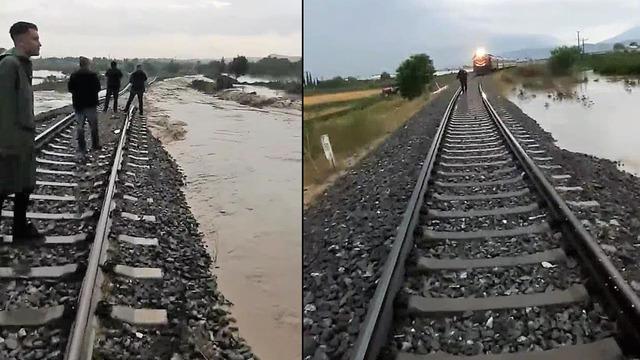 Denizli'de faciadan dönüldü! Koşarak trenin önünü kesip, durdurdular