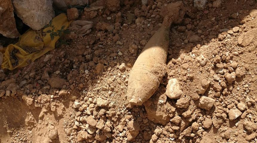 Şanlıurfa'da altyapı çalışmasında bulunan havan mermisi imha edildi