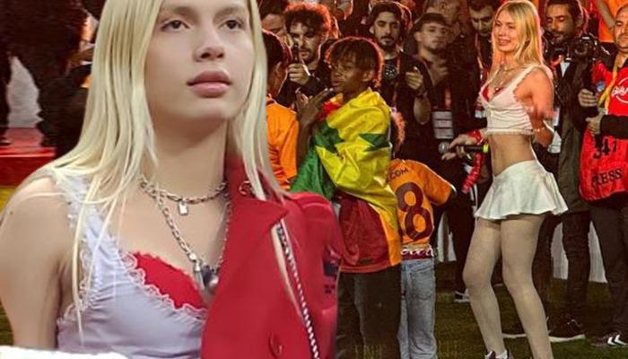 Galatasaray için beyazlar içinde stada geldi! Spikerin sözleri sosyal medyada gündem oldu