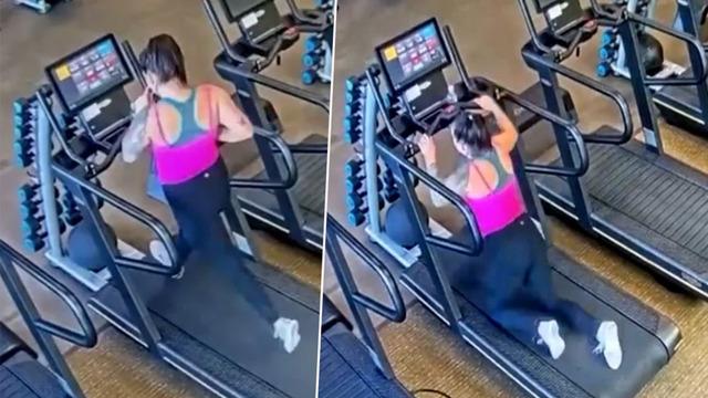 Spor salonunda kabusu yaşadı! Taytı koşu bandına sıkışında bir anda herkesin içinde çıplak kaldı... Utancından ne yapacağını bilemedi