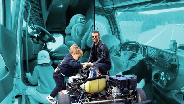 Ferrari, Mercedes, yarış motoru... derken şimdi de tır kullandı! Kenan Sofuoğlu'nun 3 yaşındaki oğlu Zayn şaşırtmaya devam ediyor