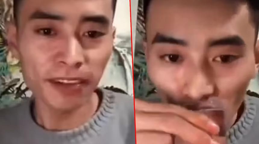 Bir ay içinde ikinci vaka! Çinli fenomen canlı yayında içki içme yarışı yaptı... Şişe şişe içince hayatını kaybetti