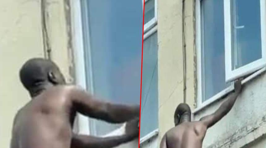 Yasak aşk yaşadığı sevgilisinin kocası evi basınca kaçacak yer aradı! Çareyi camdan dışarı çıkmakta buldu