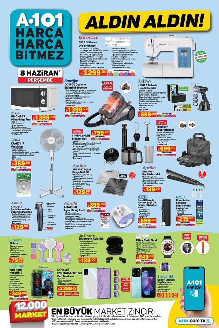 A101'den kaçırılmayacak fırsat! Çamaşır ve bulaşık makinesi 6.999 TL, buzdolabı 2.999 TL! 8 Haziran 2023 A101 aktüel ürünleri G3