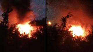 TEM'de seyir halinde olan tır alev alev yandı