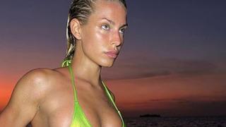 Futbolcu Marc Bartra'nın model sevgilisi Jessica Goicoechea minicik bikinisiyle olay oldu