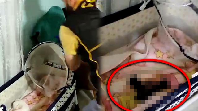 'Pes' dedirten olay: Bebek beşiğinden çıktı, şaşkına çevirdi!