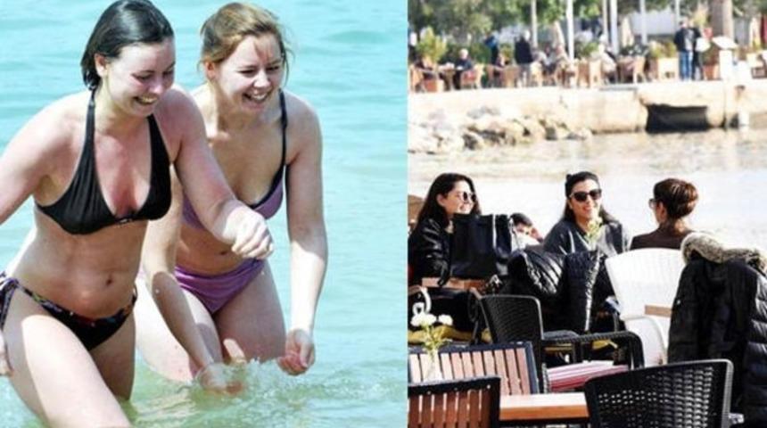 Ocak ayında Bodrum'da denize girdiler