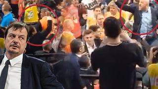 Anadolu Efes Fenerbahçe'yi yenerek finale yükseldi, maçın bitiminde ortalık karıştı! Ergin Ataman taraftarla tartıştı