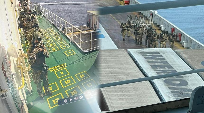 T&uuml;rk bayraklı gemiyi ele ge&ccedil;iren g&ouml;&ccedil;menlere İtalyan g&uuml;venlik g&uuml;&ccedil;leri m&uuml;dahale etti! 'M&uuml;rettebatın g&uuml;venliği sağlanmıştır' 