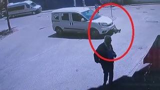 Korkunç kaza kamerada! Çarptığını fark etmedi, üzerinden böyle geçti