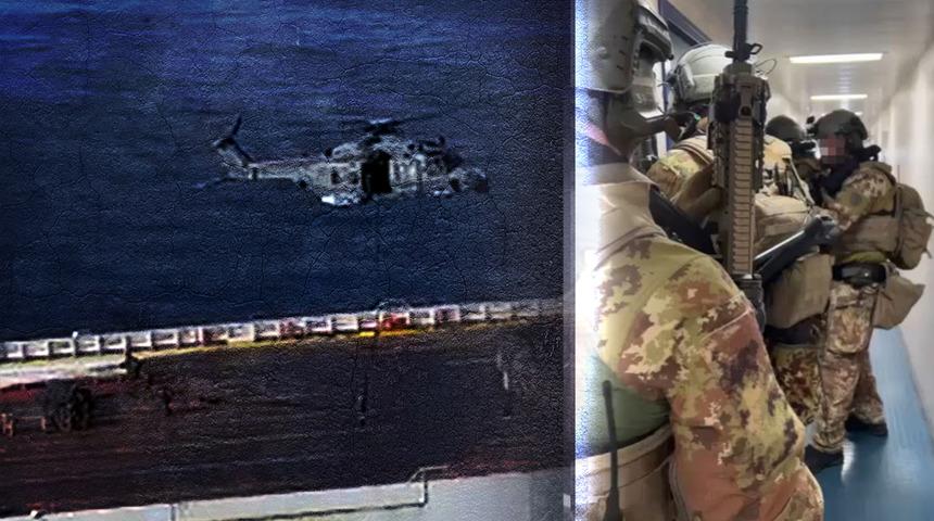 Kaçaklar mürettebatı tehdit etmişti! Helikopterlerle nefes kesen operasyon... İtalya'dan Türk bayraklı 'Galata Seaways' gemisiyle ilgili açıklama: 'Hızlı halat' detayı dikkat çekti