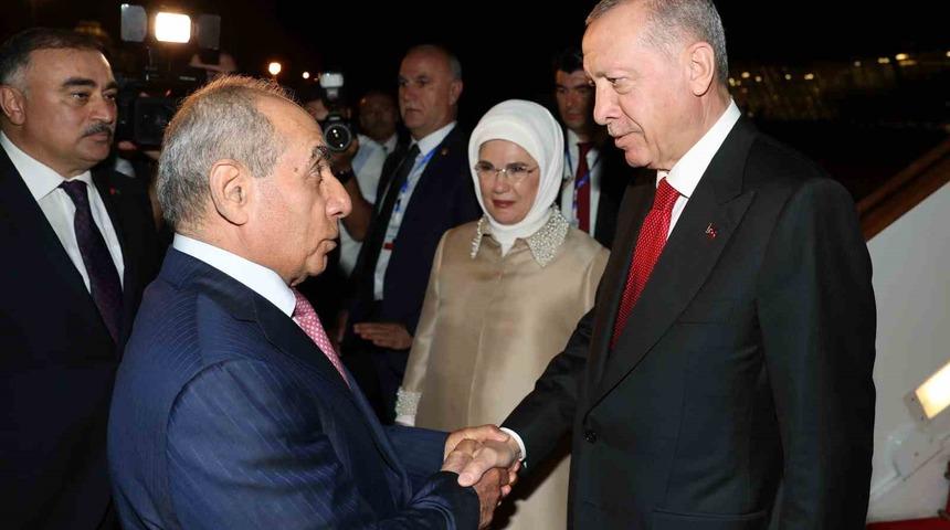 Cumhurbaşkanı Erdoğan ikinci ziyareti için Azerbaycan'da