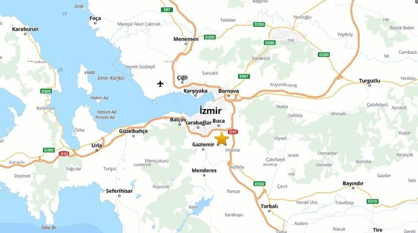 İzmir&rsquo;de 3.9 b&uuml;y&uuml;kl&uuml;ğ&uuml;nde deprem