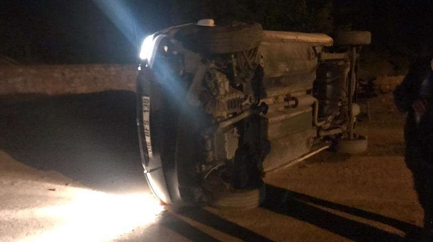 Kayseri'de kum yığınına çarpan arasın sürücüsü yaralandı