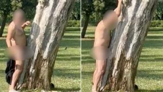 Bu kadarı da ‘pes’ dedirtti! Sıcak havalardan bunaldı... Çırılçıplak soyunup ağaçla cinsel ilişkiye girmeye çalıştı
