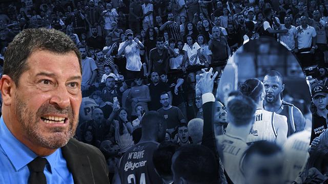 Final maçının son saniyesinde ortalık karıştı! Taraftarlar parkeye inmeye çalıştı, Ufuk Sarıca tepki gösterdi...