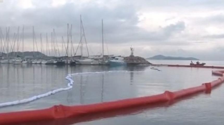 İzmir Urla&rsquo;da denize mazot sızdı, liman kapatıldı