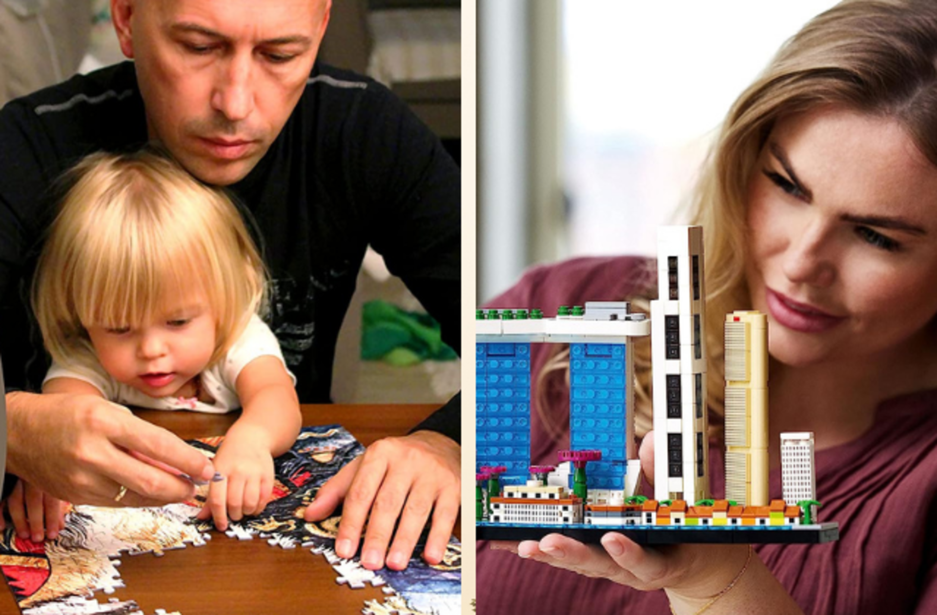 Bulmacalarla uğraşmayı seven kişilerin satın alması gereken lego ve puzzlelar