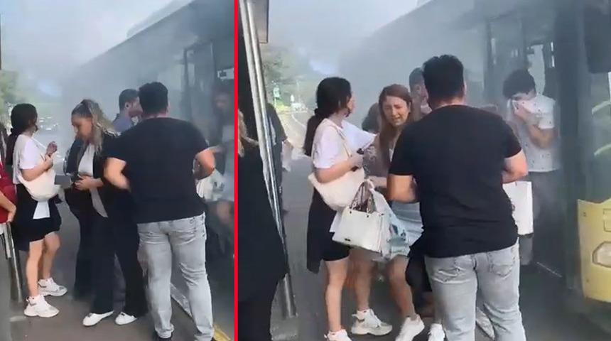 İETT otobüsünde yangın! 'Birden alev almaya başladı'