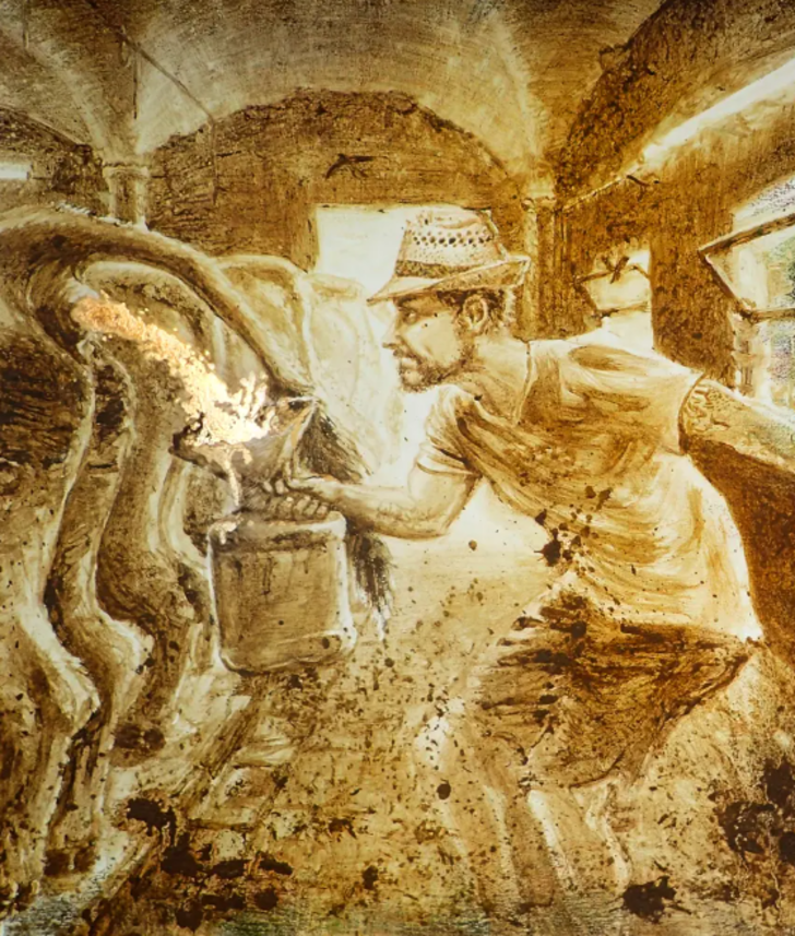 İnek dışkısından sanat eserleri yaratıyor! Bir gören bir daha bakıyor... Kullandığı malzemeye inanamayacaksınız G5