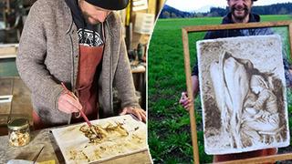 İnek dışkısından sanat eserleri yaratıyor! Bir gören bir daha bakıyor... Kullandığı malzemeye inanamayacaksınız