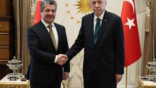 Erdoğan'dan Beştepe'de kritik kabul! IKBY Başbakanı Barzani ile görüştü