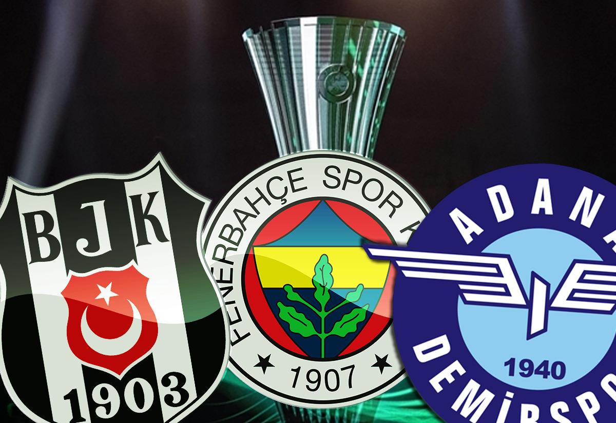 UEFA Konferans Ligi'nde Fenerbahçe, Beşiktaş ve Adana Demirspor'un  rakipleri belli oldu!