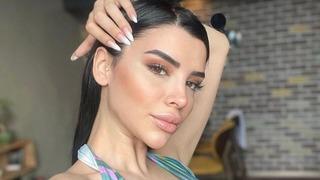 Aleyna Eroğlu derin dekoltesiyle mest etti! İçine hiçbir şey giymedi