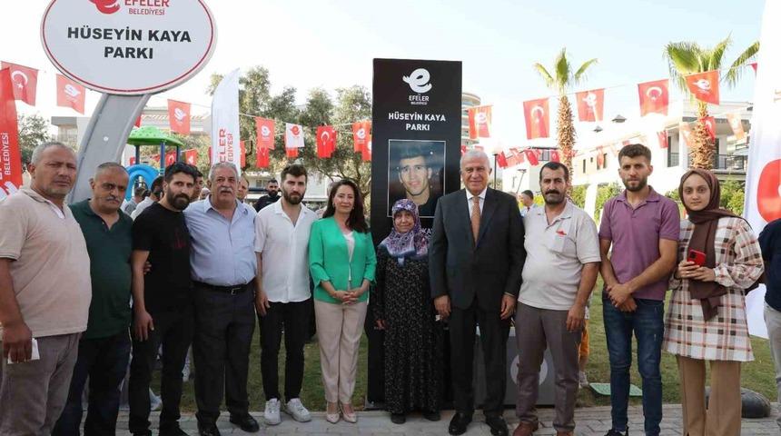 Efeler’de Hüseyin Kaya parkı hizmete açıldı