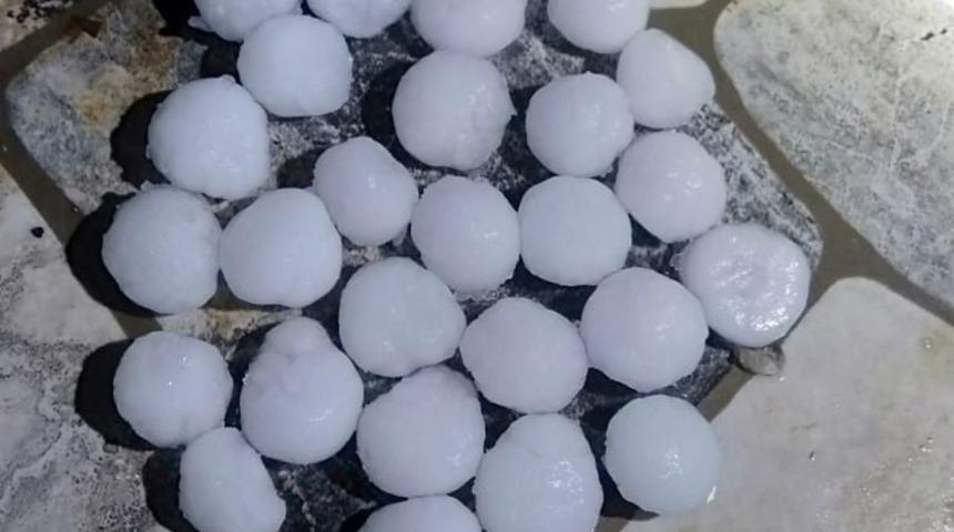 Malatya&rsquo;da dolu yağışı kayısı bah&ccedil;elerine zarar verdi