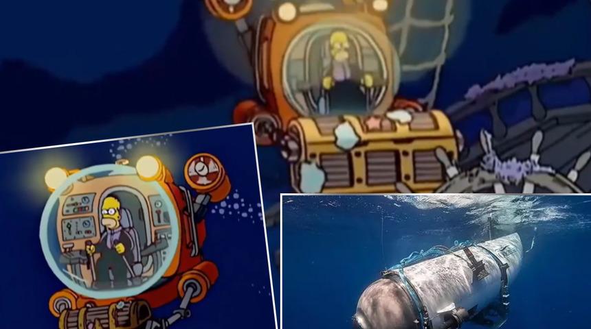 Sosyal medya bunu konuşuyor! The Simpsons (Simpsonlar) Titanik’i ziyaret eden denizaltının kaybolacağını bildi mi?