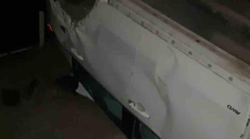 Domuza çarpan araç takla attı