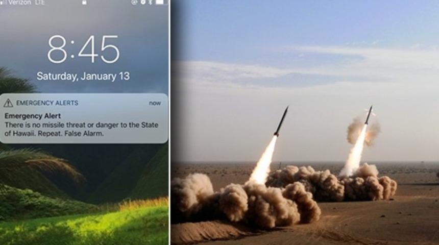 ABD'de balistik f&uuml;ze saldırısı paniği! Telefonlara uyarı mesajı geldi