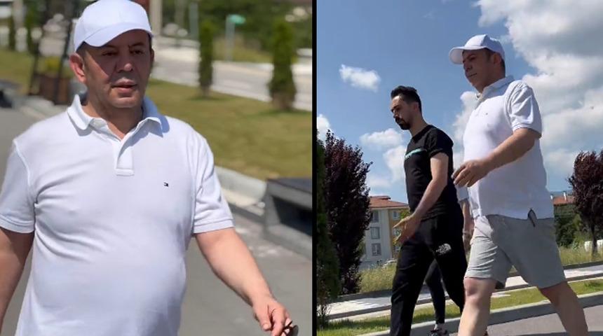 Tanju Özcan CHP Genel Merkezi'ne yapacağı yürüyüş için hazırlıklara başladı! Rocky müziği eşliğinde paylaştı: Hazırım korkmuyorum