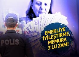 MEMUR EMEKLİ MAAŞ ZAMMI SON DAKİKA: Emekliye iyileştirme, memura 3’lü artış! Maaş ödemesi ikiye bölünecek