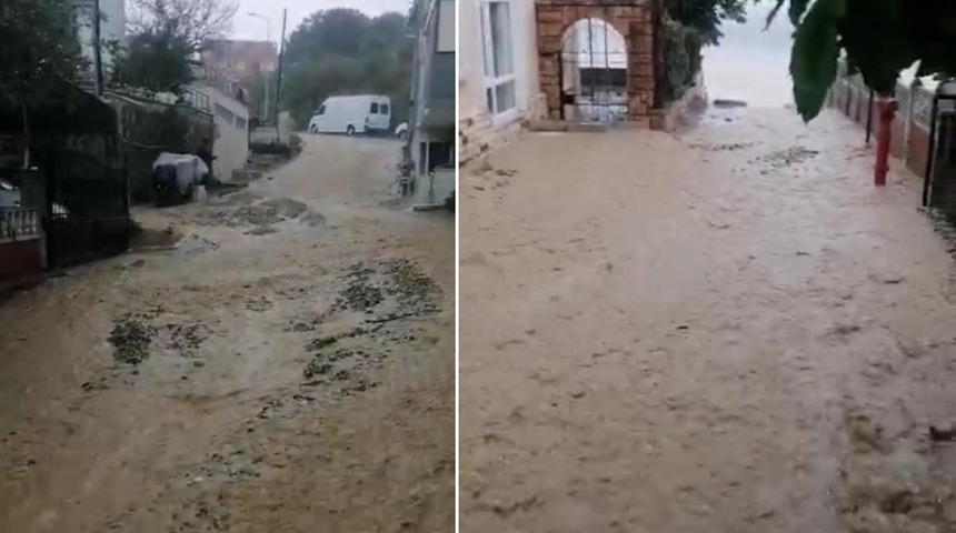 Meteoroloji ve İstanbul Valiliği peş peşe uyarı yapmıştı! Silivri'de yollar nehre döndü, vatandaşlar zor anlar yaşadı