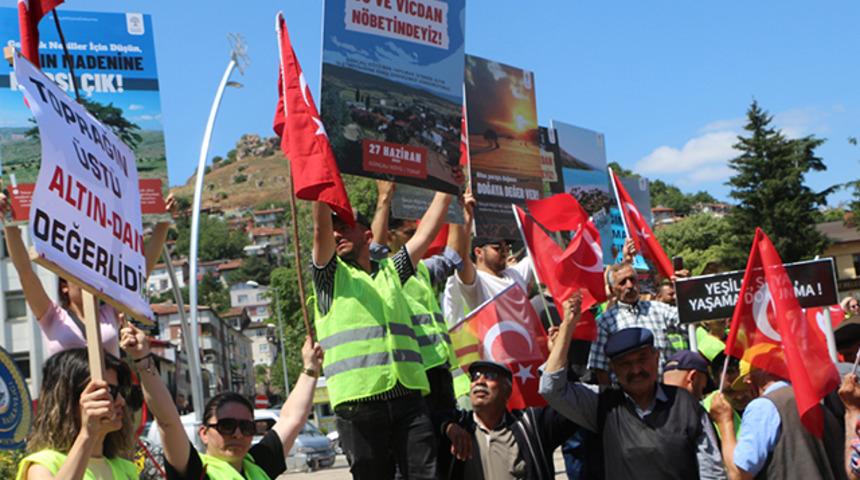 Tokat Valiliği &ouml;n&uuml;nde protesto! 'Kutsal topraklarımızı yok edecekler'
