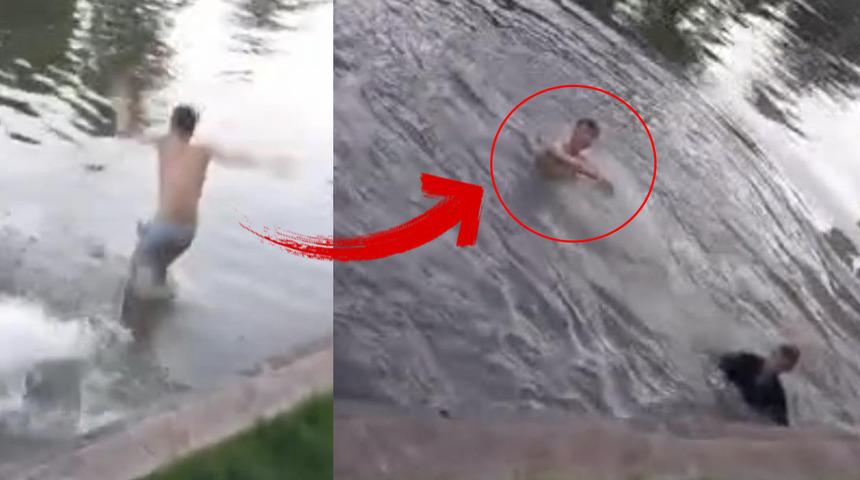 Porsuk Çayı’nda yürek sızlatan anlar! Suya atladı sonrası korkunç…