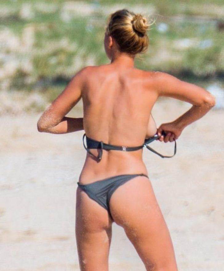 Kelly Rohrbach yoga öncesi üstsüz güneşlendi! G4