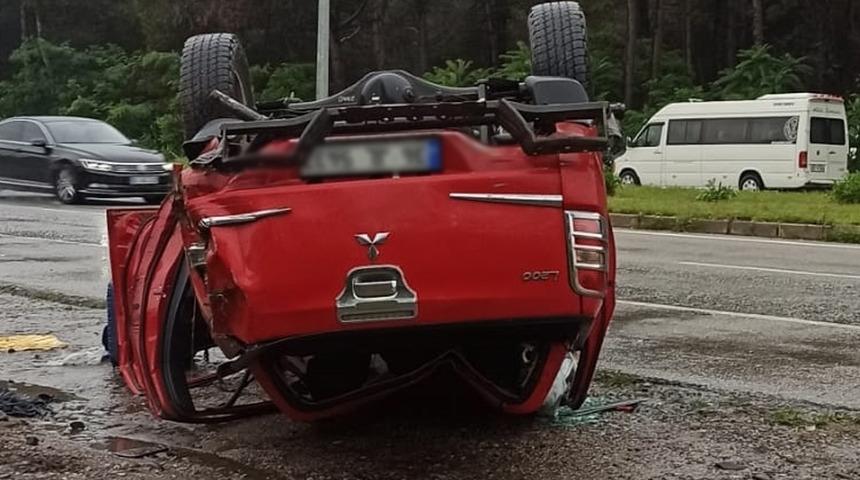 Samsun'da kamyonet takla attı: 1 ölü, 4 yaralı!