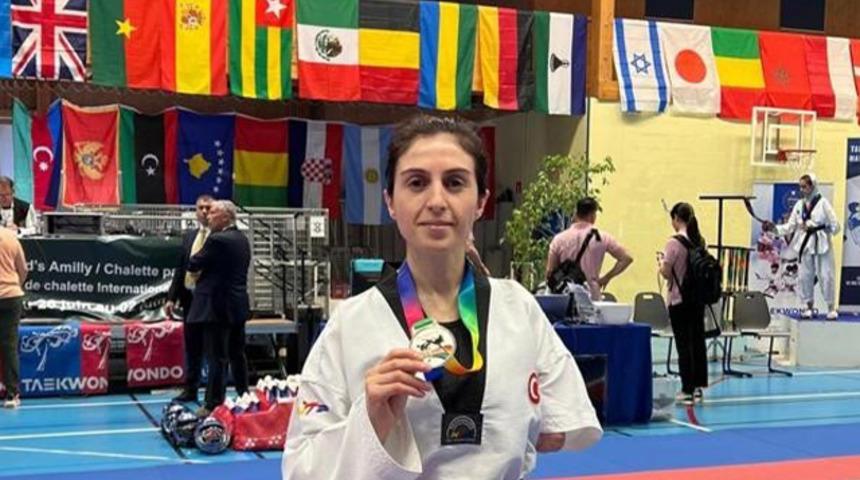 Milli para tekvandocu Nurcihan Ekinci, Avrupa ikincisi oldu