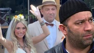 Arka Sokaklar'ın Mesut'u Şevket Çoruh 5 yıllık eşiyle düğün yaptı! Nikah memuru Müjdat Gezen oldu